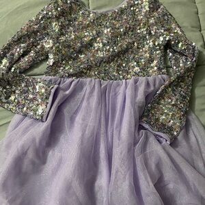 Cat & Jack Lavender Sequin and Tulle Dress